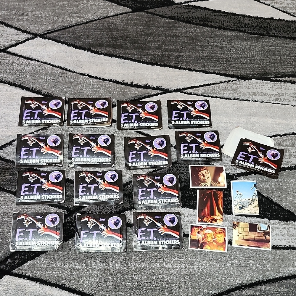1982 TOPPS 15-PACKS E.T. THE EXTRA-TERRESTRIAL 5-ALBUM STICKERS RARE HTF BUNDLE